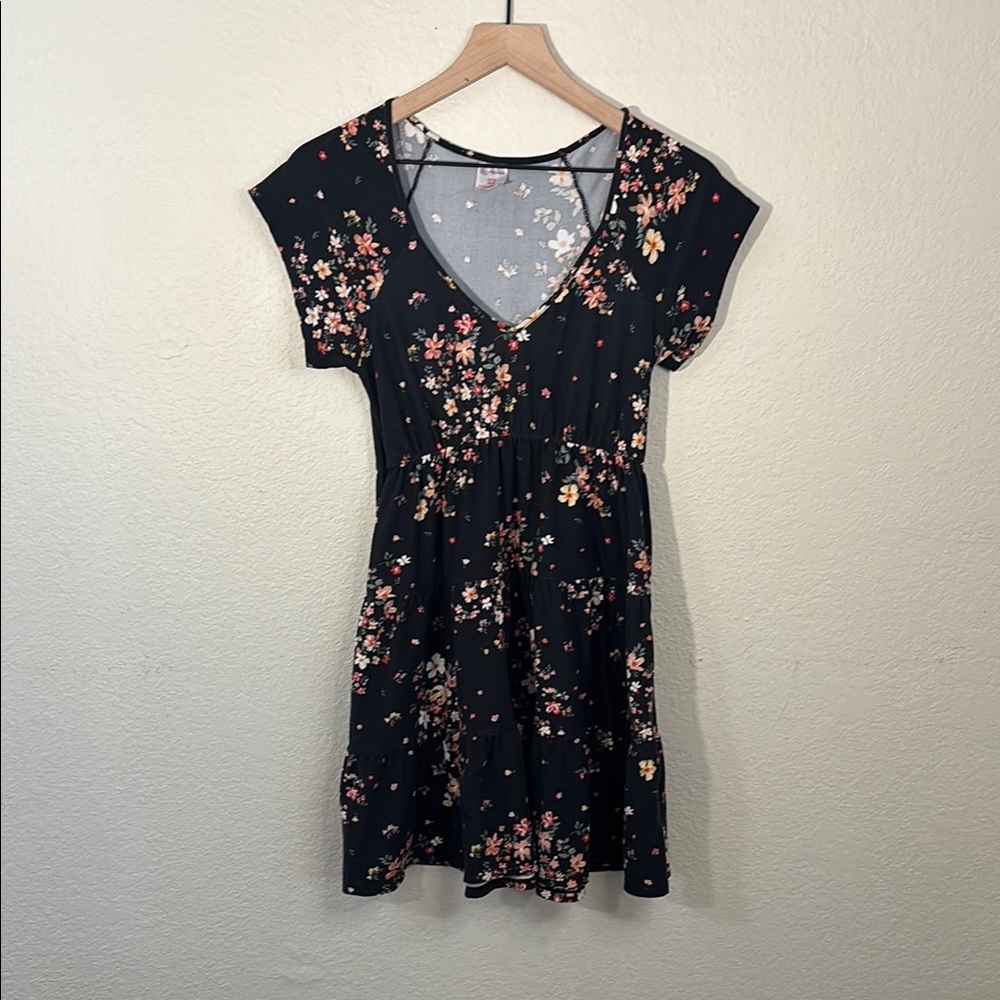 No Boundaries Black Sundress with Flutter Sleeves and V-Neck